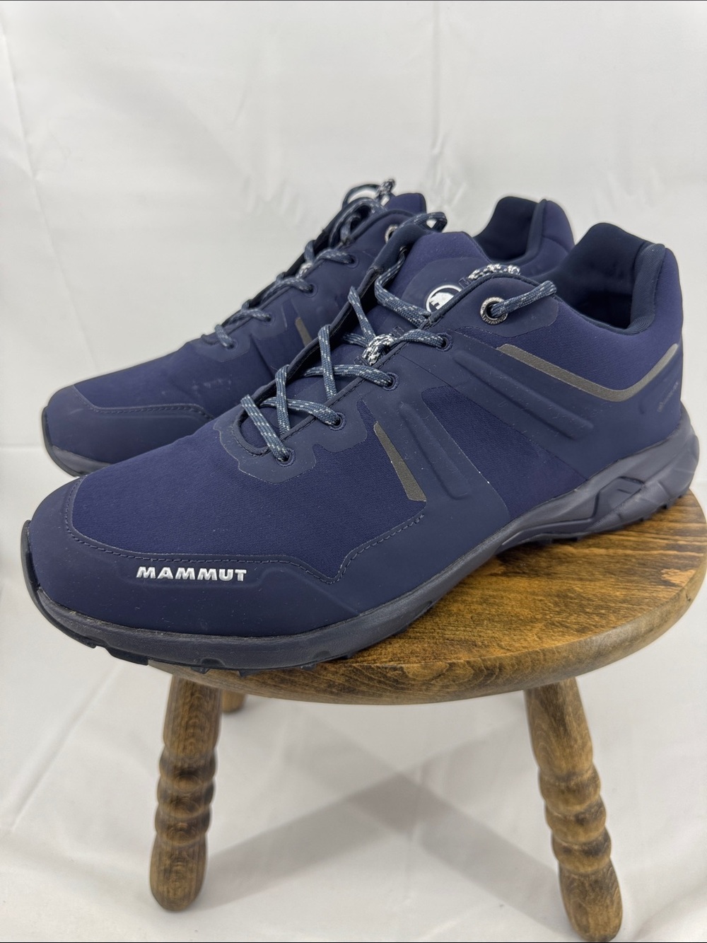 Mammut Mens Aeneregy Low Hike GTX Utility Shoes in Navy Blue, NO INSOLES, 10.5